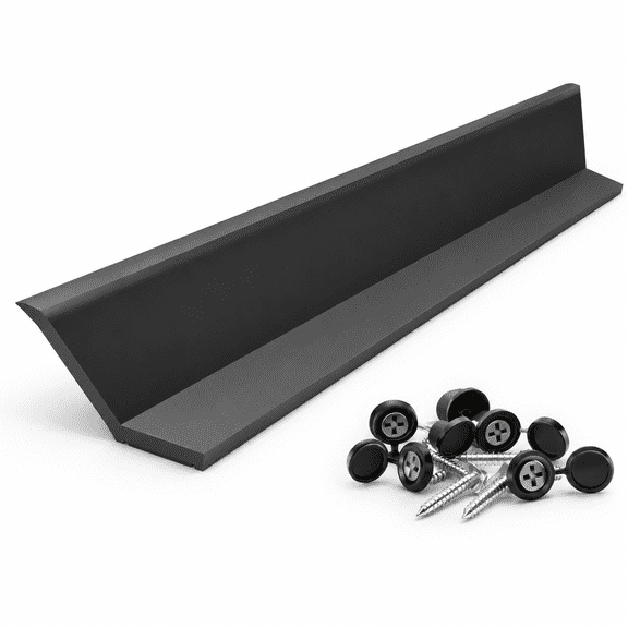 36 FT Black TPE Garage Door Weather Seal for Top and Side Gap Protection