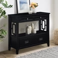 thumbnail image 1 of 36'' Farmhouse Console Table with 4 Drawers & Storage Shelf, Black Entryway/Living Room Storage Furniture, 1 of 9