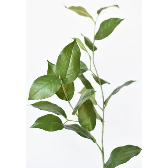 36" Faux Lemon Leaf Branch Stem