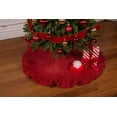 thumbnail image 1 of 36" Festive Red Christmas Tree Skirt with Ruffled Edge by Primitive Home Decors, 1 of 4