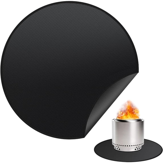 36" Fire Pit Mat for Solo Stove Bonfire, Round Fireproof Under for Outdoor Grill, Portable Camping Stove Mat for Solo Stove Accessories