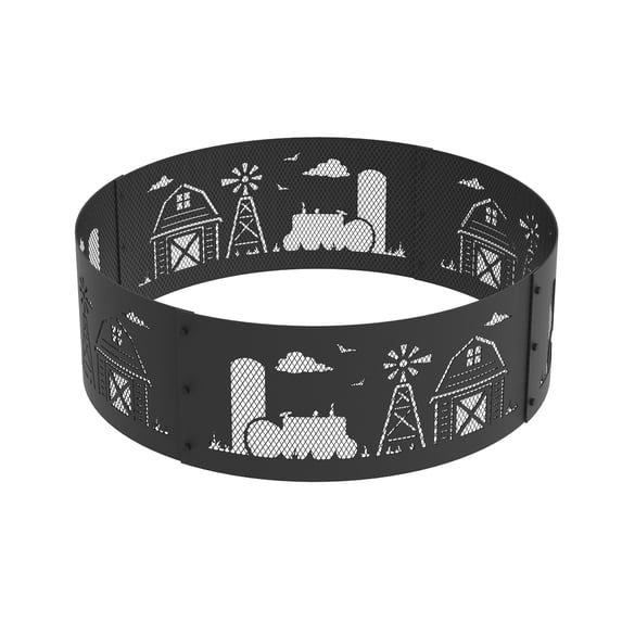 36" Fire Ring - Farm Design Black- .8mm