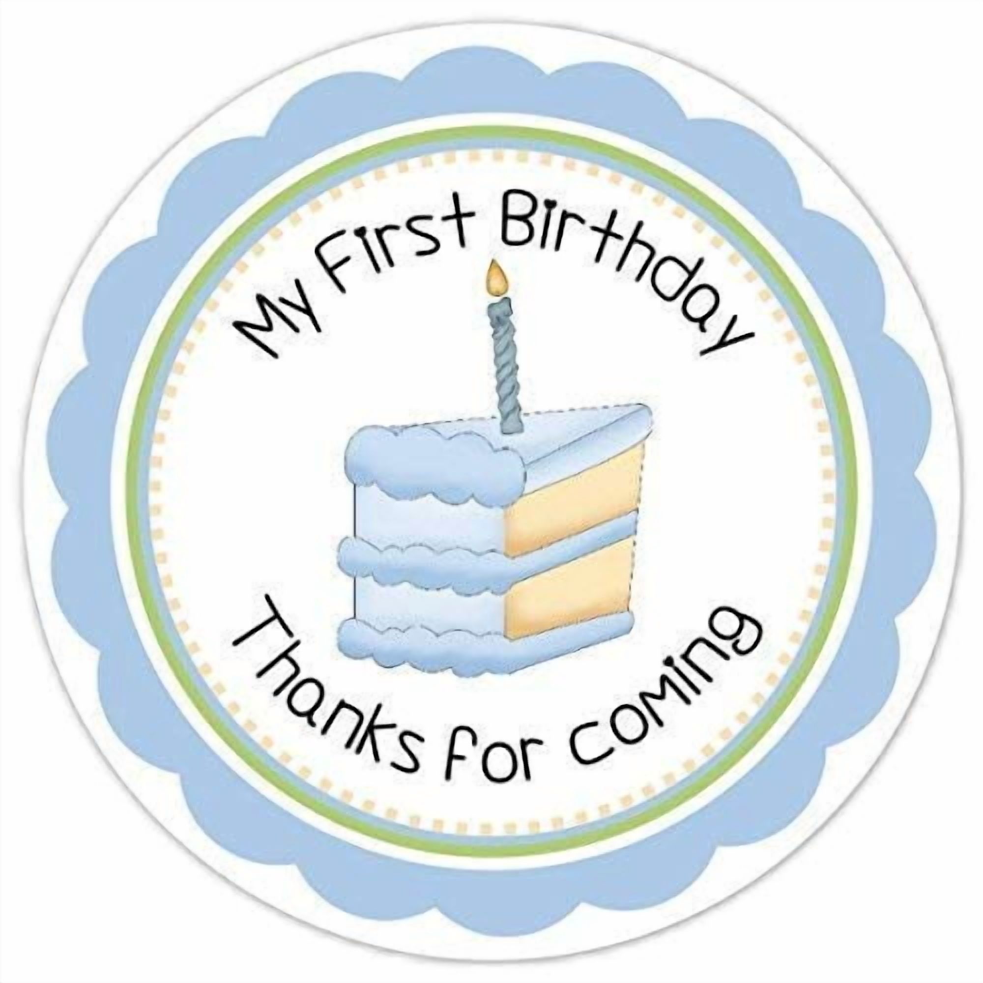 1st Sticker 36 First Birthday Stickers, Blue Boy Label, 2.5 in - Walmart.com