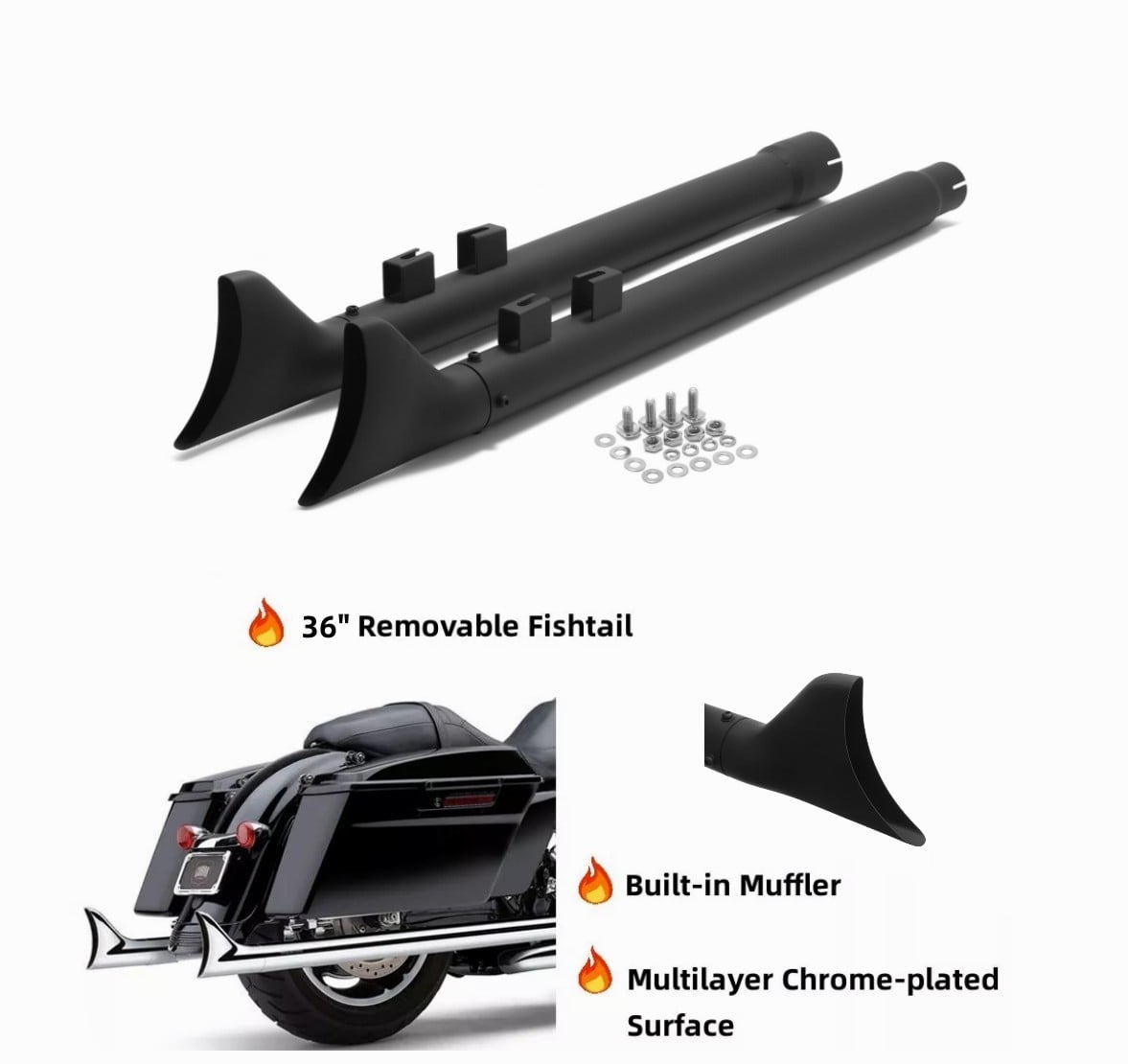 HARLEY DAVIDSON X350 エキゾーストパイプ Pipes Exhaust Fit Harley