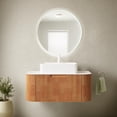 thumbnail image 1 of 36"Floating Bathroom Vanity with Sink, Modern Bathroom Vanities with Rectangular Ceramic Basin and Marble Top, Extra Large Storage Drawer, Soft-Close Design, Pre-Assembled Cabinet,Brown, 1 of 7