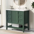 thumbnail image 1 of 36" Freestanding Green Bathroom Vanity with Sink, 1 of 12