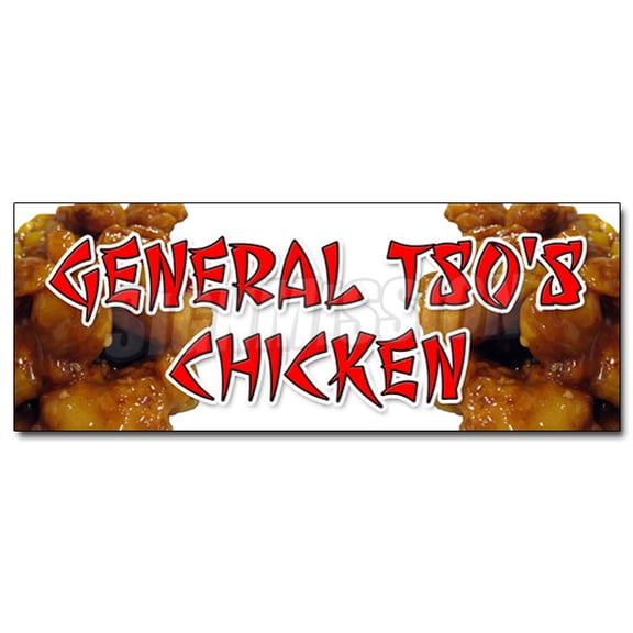 36" GENERAL TSO'S CHICKEN DECAL sticker chinese food take carry out restaurant asian