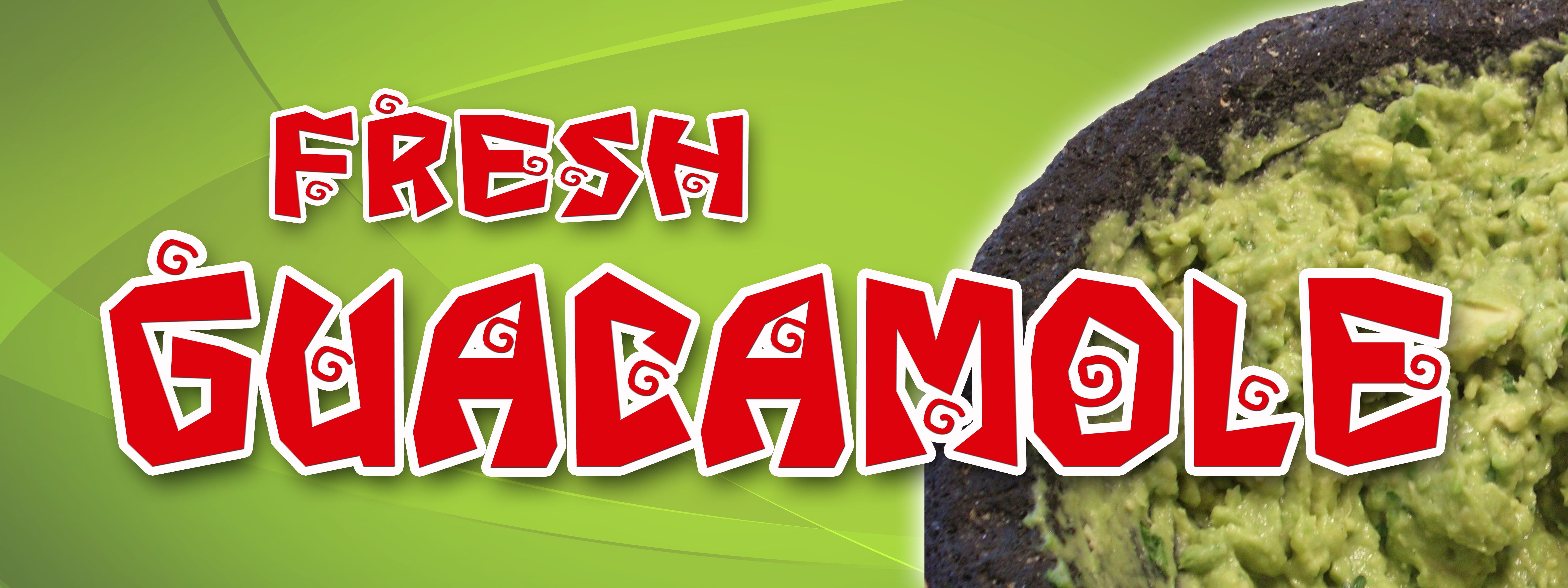 36" GUACAMOLE DECAL sticker fresh avocado dip guac chip dip