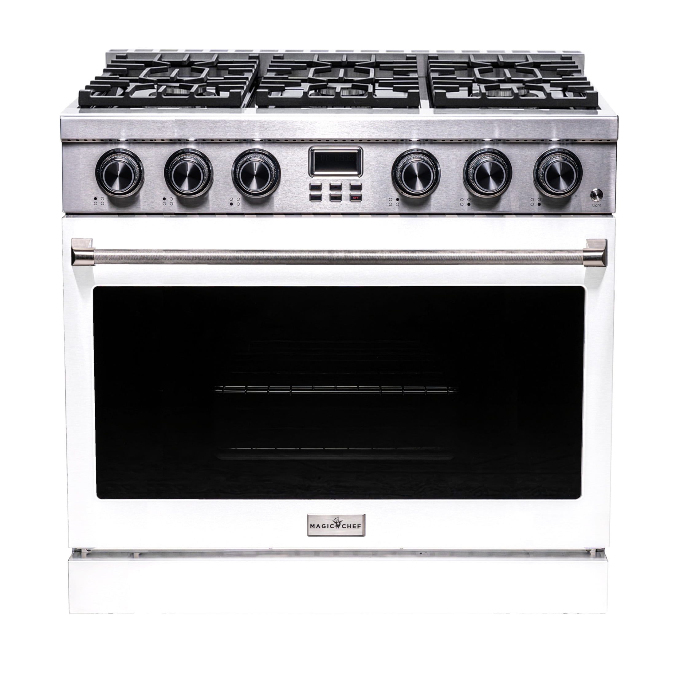 36" Gas Range + White Door