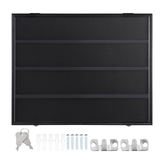 36 Graded Sports Card Display Case, 30.5x24.3x2.1 in, Baseball Card Display Frame with 98% UV Protection Clear View PC Glass, Lockable Wall Cabinet for Football Basketball Hockey Trading Card
