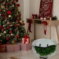 thumbnail image 1 of Northlight 36" Gray and Black Multi-Seasonal Wreath Storage Bag, 1 of 7