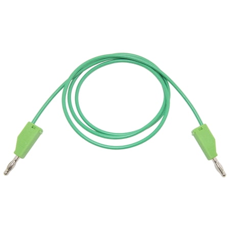 36" Green Banana to Banana Test Lead, Stackable Plugs
