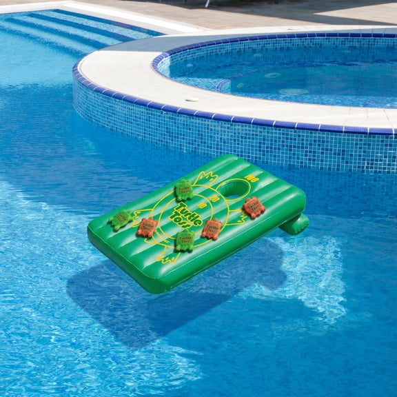 Swim Central Inflatable Turtle Toss Cornhole Swimming Pool Game - 36"