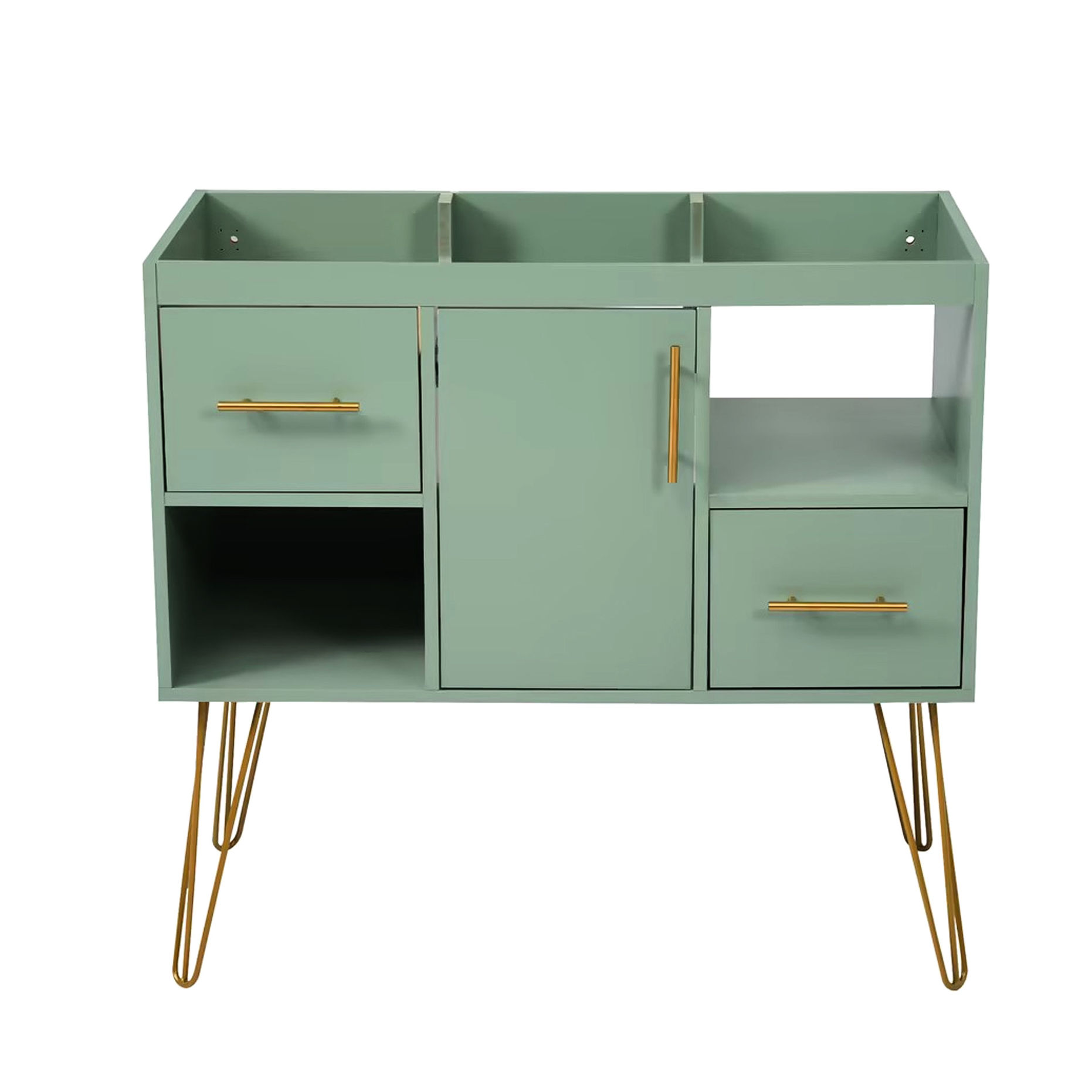 Vanity Keep 36'' Bathroom Vanity / Keep Bathroom Tidy / Elegant Gold Leg Design ...