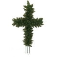 thumbnail image 1 of 36" Green Pine Artificial Cross Shape Wreath with Ground Stakes - Unlit, 1 of 2