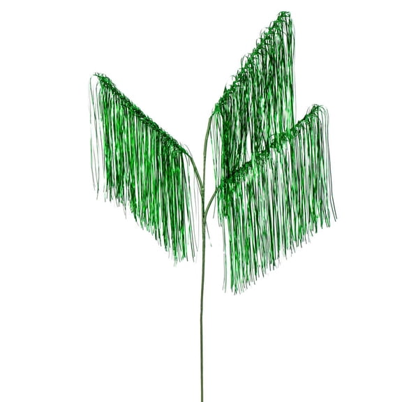 36" Green Tinsel Icicle 3-Tip Spray 3Pk