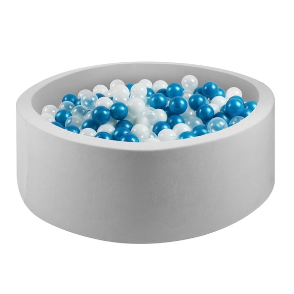 36" Grey Foam Ball Pit for Kids Play