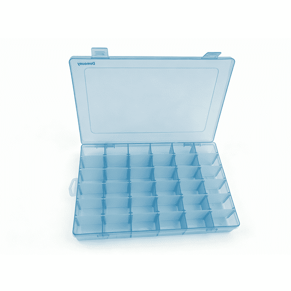 Domouny 36 Grids Storage Box, Plastic Organizer Box for Jewelry, Beads & Tackle