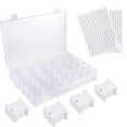 36 Grids Plastic Embroidery Floss Organizer Box & 50 Floss Bobbins