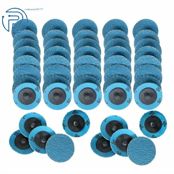 36 Grit 50Pcs 2" Zirconia Roll Lock Die Grinder Sanding Disc Quick Change New
