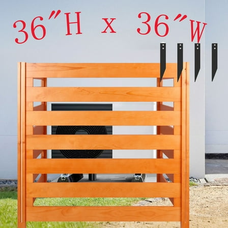 36'' H X 36" W No Dig Privacy Fence, 3-Panel Outdoor Wood Privacy Screens, Air Conditioner Fence, Outside Trash Can Pool Equipment Enclosure Panels for Yard