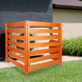 thumbnail image 1 of 36'' H X 36" W Outdoor Wood Privacy Screens, 3-Panel Air Conditioner Fence, No Dig Privacy Fence, Trash Can Enclosures for Outdoor Trash Area, 1 of 8