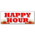 thumbnail image 1 of 36" HAPPY HOUR DECAL sticker all day 2 for 1 two for one beer cocktails drink, 1 of 1