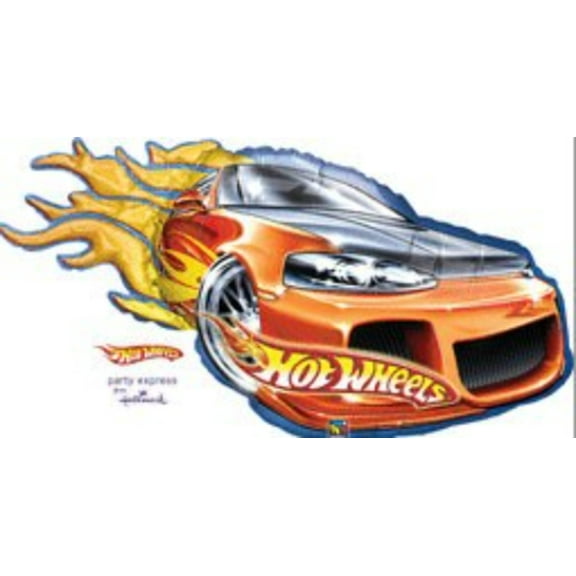 36" HOT WHEELS CAR Balloon Large Shape Foil Mylar Balloon Party Supplies Decorations Foil Mylar Balloon