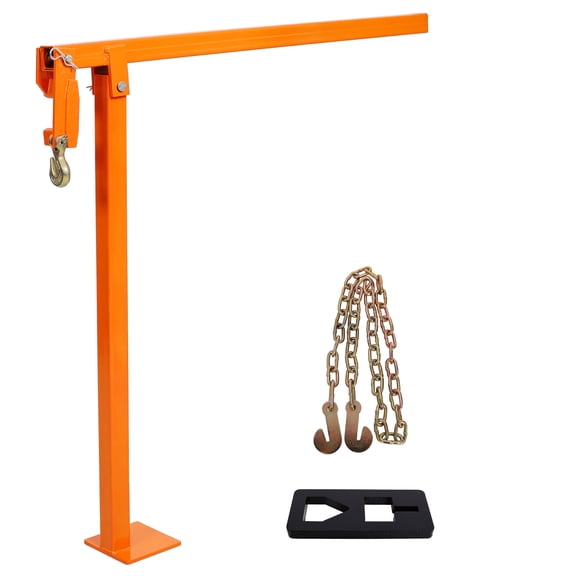 36" High-Strength T Post Puller with 47" Lifting Chain & Puller Plate, Orange Fence Post Puller