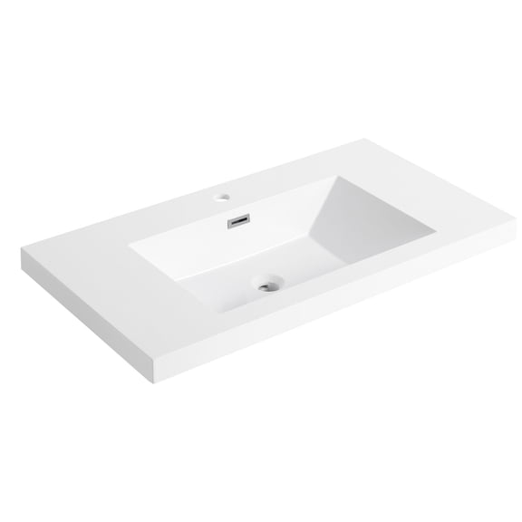 36" High - grade Resin | Bathroom Renovation Must - have | Sink with Enduring Beauty