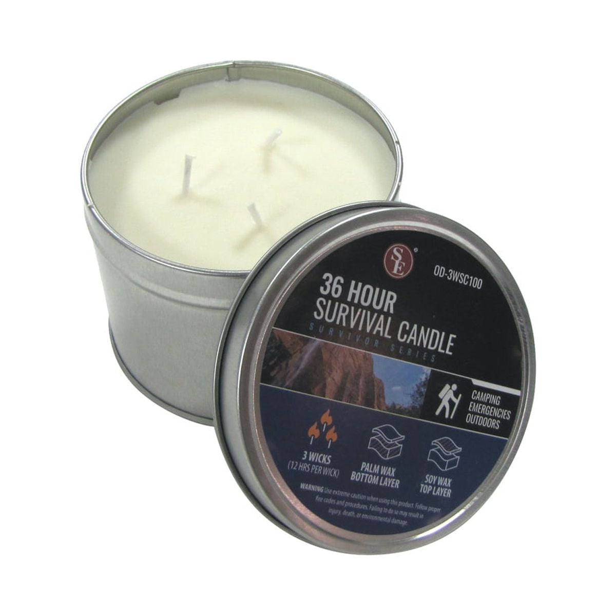 Emergency Candle, Soy-based, 4 oz. | 5col Survival Supply