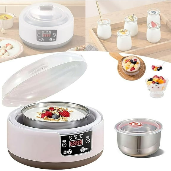 36 Hour Yogurt Maker, Yogurt Machine with Adjustable Temperature and Time Control, Yogurt Maker Automatic Digital Yoghurt Maker Machine, Lcd Display with Constant Temperature (Basic)