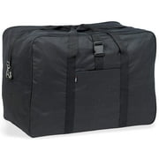 36" INCH BLACK POLYESTER SQUARE JUMBO DUFFEL BAG/LUGGAGE DUFFEL BAG