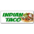 thumbnail image 1 of 36" INDIAN TACO DECAL sticker fry bread beef chicken vegetable navajo fresh, 1 of 1