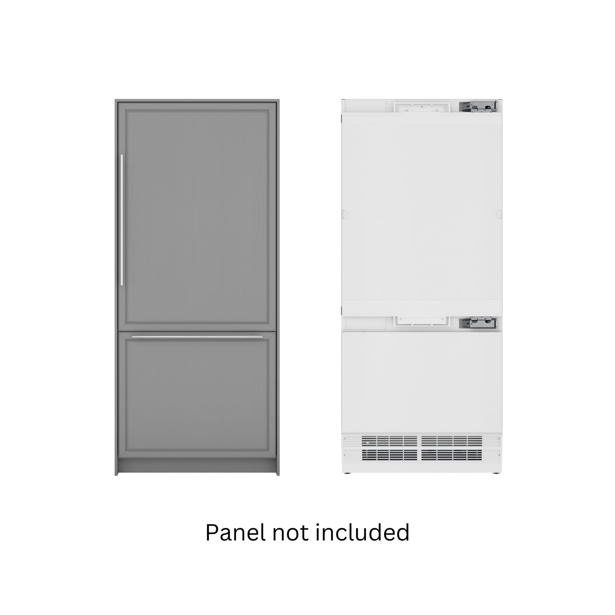 36 In. 2 door Panel Ready Refrigerator and Freezer With Ice maker, Water dispenser, Frost Free - 19.7 Cubic Feet