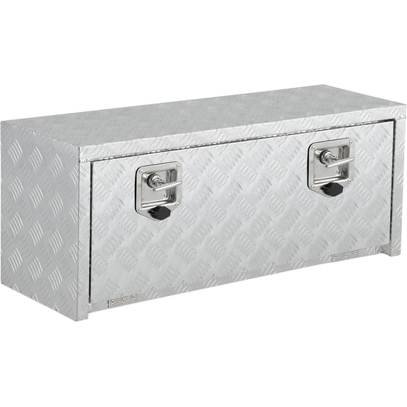 36 In Aluminum Underbody Truck Toolbox Waterproof Lockable Storage for Pickup Trailer RV