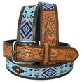 thumbnail image 1 of HILASON Western Genuine Leather Belt for Men Women Cowboy Cowgirl Handmade Unisex Full Grain Heavy Duty Tooled Beaded Belt, 1 of 4