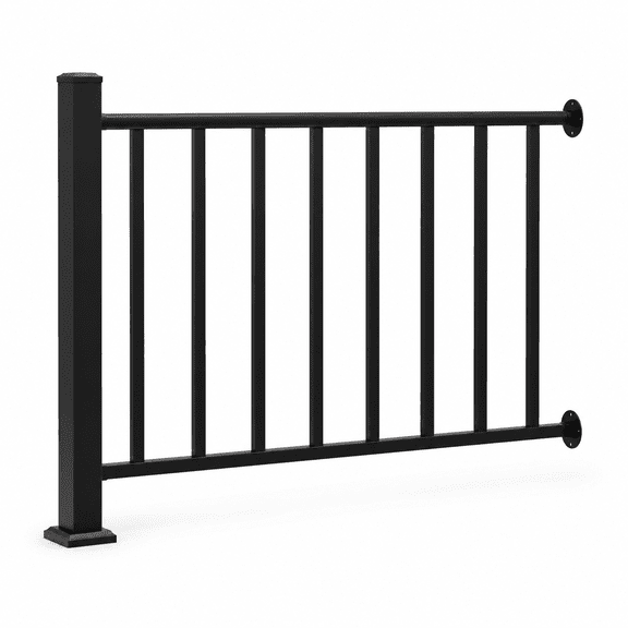 36 In X 4 Ft Modular Black Stainless Steel Deck Railing Kit