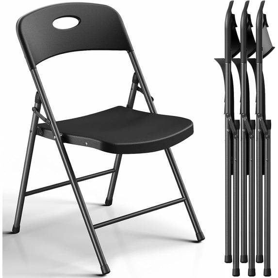 36 Inch 350 Weight Limit Heavy Duty Plastic Folding Chair with ...