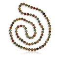 thumbnail image 1 of 36 Inch 7-8MM Matte-Fininsh Genuine Picasso Jasper Stone Endless Infinity Long Beaded Strand Necklace., 1 of 2