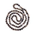 thumbnail image 1 of 36 Inch 8MM Matte Finish Semi-Precious Genuine Brown Striped Agate Long Endless Infinity Beaded Strand Necklace., 1 of 2