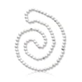 thumbnail image 1 of 36 Inch 8MM Matte Finish Semi-precious Genuine White Howlite Long Endless Infinity Beaded Strand Necklace., 1 of 5