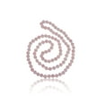 thumbnail image 1 of 36 Inch 8MM Matte Finnish Genuine Semi-Precious Stone Endless Infinity Long Beaded Strand Necklace. (Rose Quartz), 1 of 2