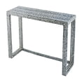thumbnail image 1 of 36 Inch Accent Console Table, Capiz Shell Inlay, Rectangular, Gray, 1 of 5