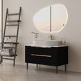 thumbnail image 1 of 36 Inch Bathroom Vanity, Freestanding or Wall Mounted with Ceramic Integrated Sink, Soft-Close Drawers, Waterproof Engineered Wood, Adjustable Legs, Modern Design for Bathroom Storage,Ships 2 Pkgs, 1 of 17