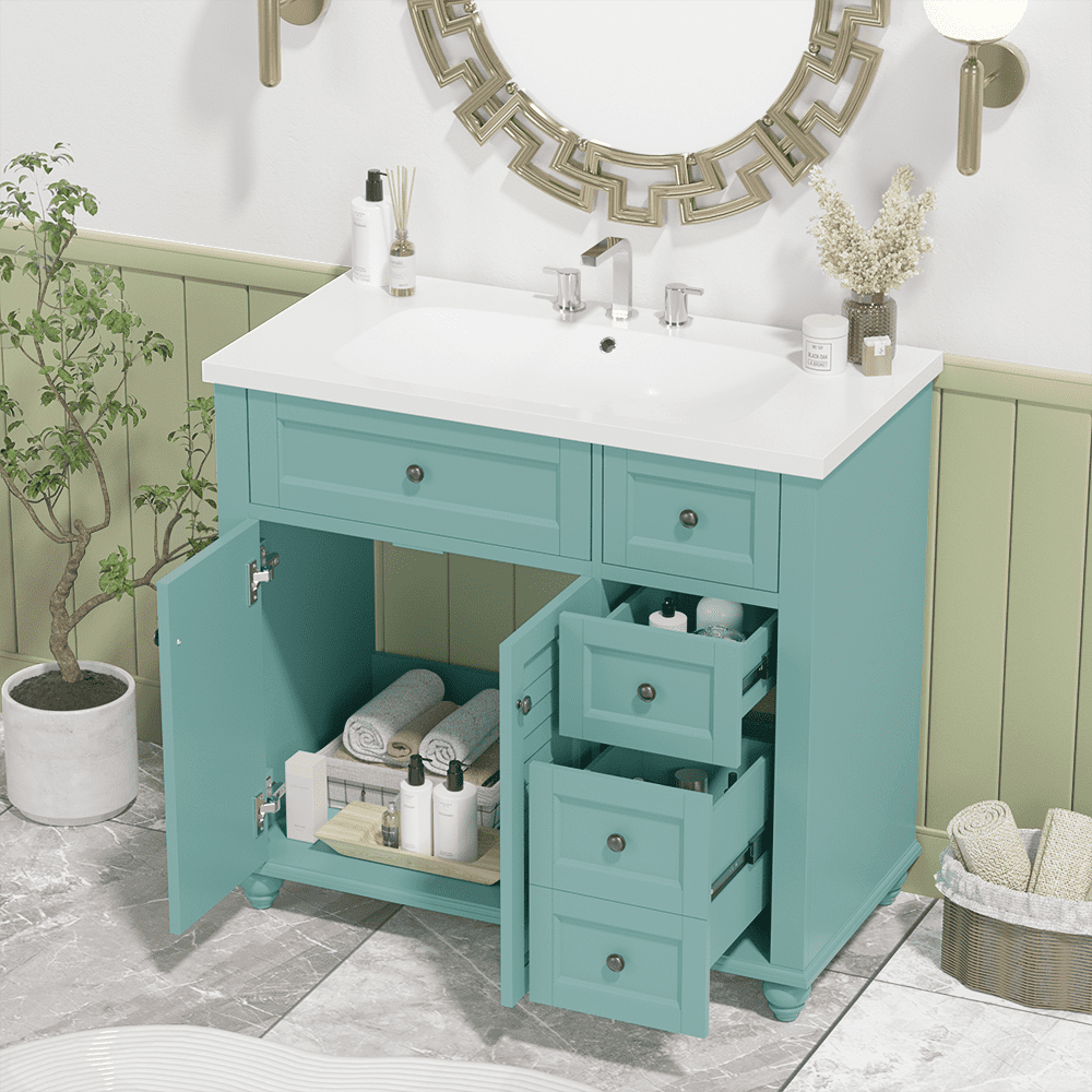 36 Inch Bathroom Vanity with Sink, Free Standing Bathroom Vanity Set ...