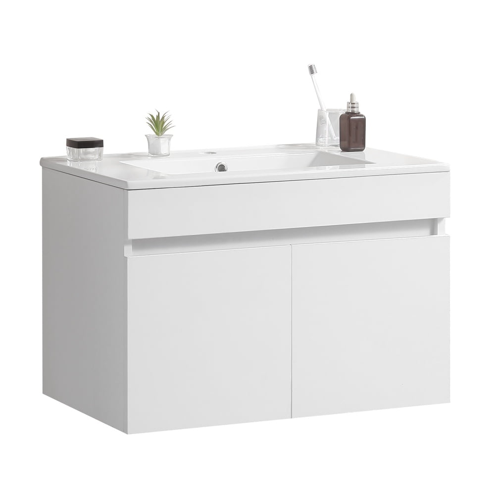 36 Inch Bathroom Vanity With Top Sink, Wall Mounted Floating Vanity