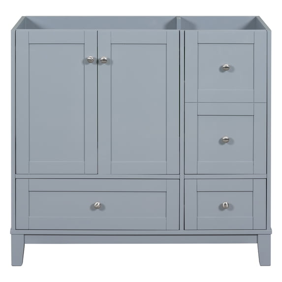 36 Inch Bathroom Vanity with USB Charging - Premium Construction, Ample Storage, Assembly Required