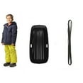 thumbnail image 1 of 36 Inch Black Snow Sled for Kids & Adults, High-Speed Downhill Toboggan with Pull Rope & Handles, for Winter Sports, 1 of 9