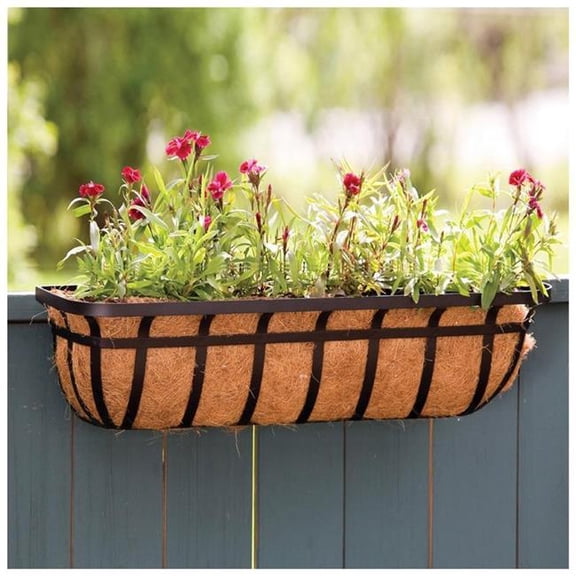 36-Inch Black Window Planter - Durable Design for Outdoor Use